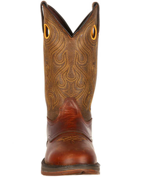 Image #4 - Durango Men's Rebel Saddle Western Boots, Brown, hi-res