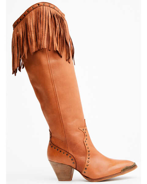 Maggie Women's Trini Tall Western Boots - Medium Toe, Brown, hi-res
