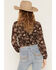 Image #4 - Idyllwind Women's Percy Conversational Print Twist Front Blouse, Dark Brown, hi-res