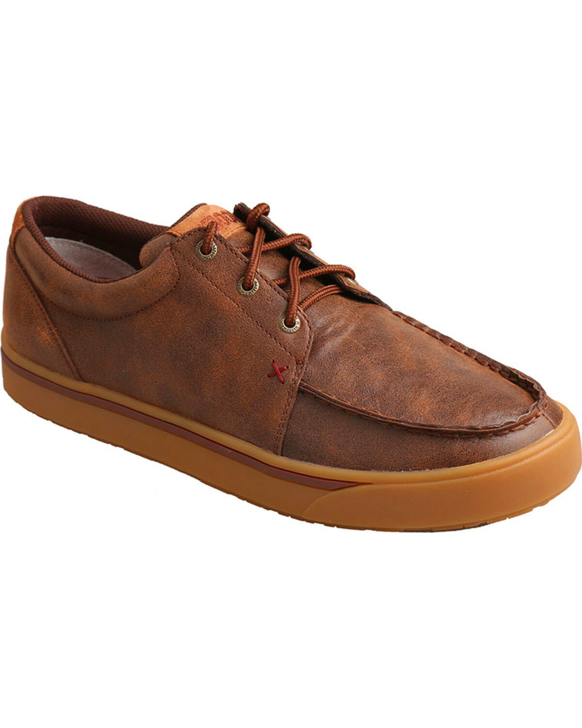 Image #1 - Twisted X Men's Hooey Leather Lace-Up Shoes - Moc Toe, , hi-res
