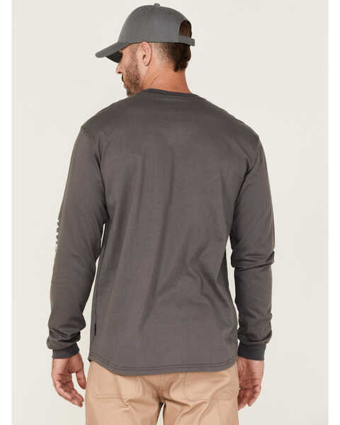 Image #4 - Cody James Men's FR Logo Long Sleeve Work T-Shirt , Charcoal, hi-res