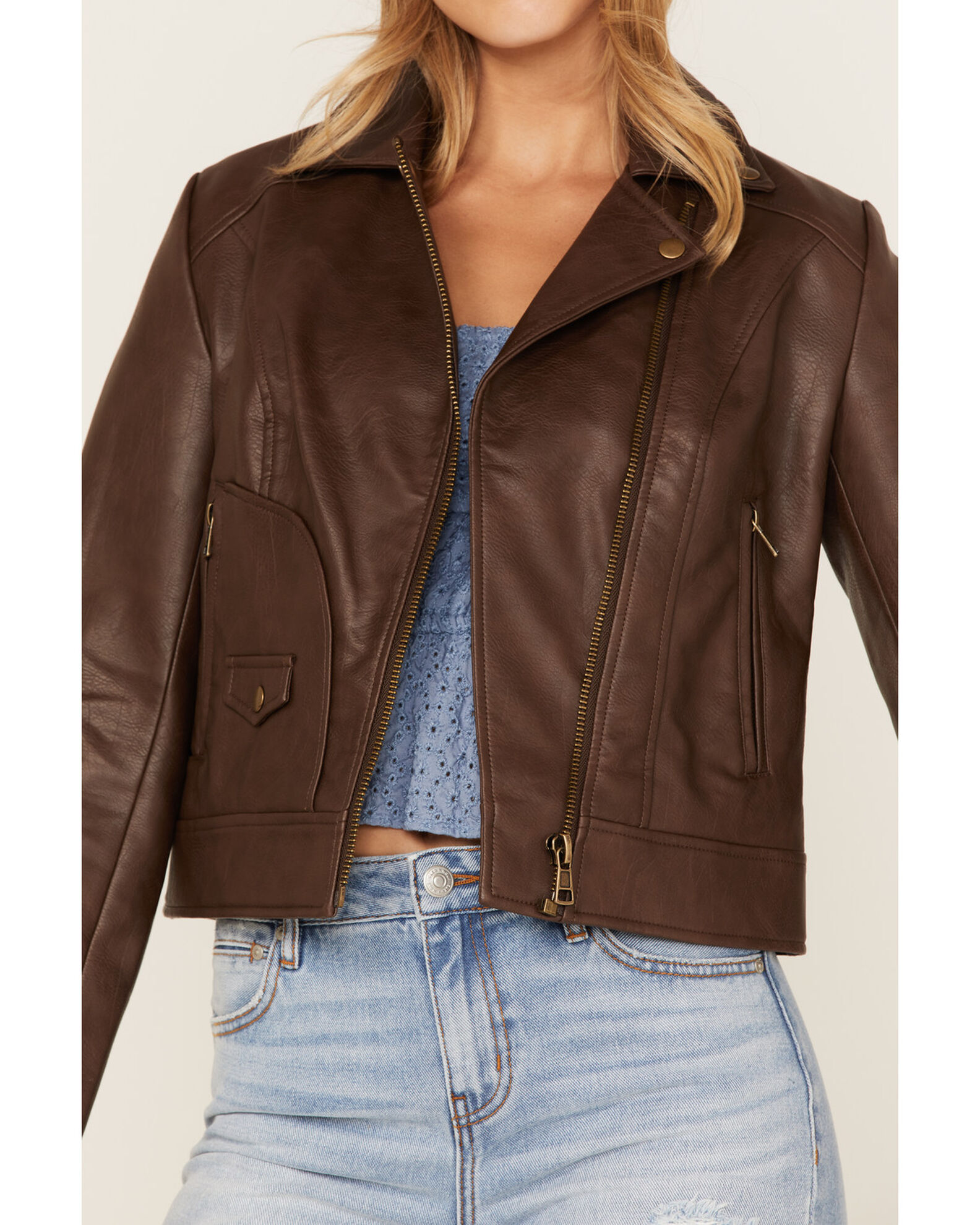 Cleo pleather jackets shop