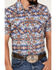 Image #3 - Rock & Roll Demin Men's Southwestern Print Short Sleeve Pearl Snap Stretch Western Shirt, Grey, hi-res