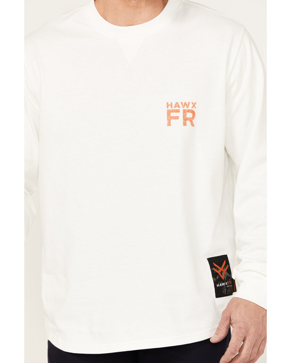 Image #3 - Hawx Men's FR Logo Long Sleeve Graphic T-Shirt, Black, hi-res