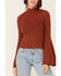 Image #2 - Shyanne Women's Rib Knit Mock Neck Bell Sleeve Top, , hi-res