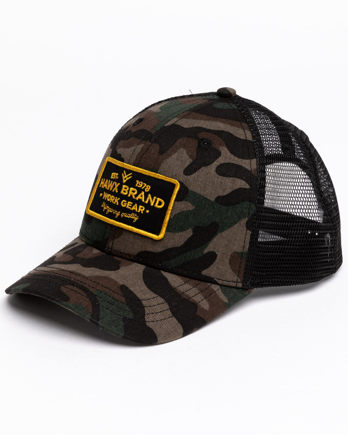 Image #1 - Hawx Men's Camo Gear Patch Mesh-Back Ball Cap , Camouflage, hi-res