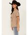 Image #2 - White Crow Women's Buck Yeah Seamed Short Sleeve Graphic Tee, Tan, hi-res