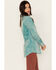 Image #2 - Rock & Roll Denim Women's Corduroy Long Sleeve Snap Shirt, Turquoise, hi-res