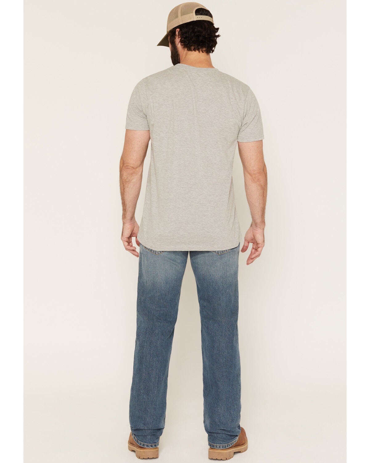 Image #3 - Ariat Men's Rebar M2 DuraStretch Rail Edgewood Medium Wash Relaxed Bootcut Stretch Denim Jeans, Medium Wash, hi-res