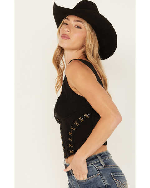 Free People Women's Don't Look Back Sleeveless Top, Black, hi-res