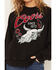 Image #3 - Coors Women's Embroidered Crew Neck Sweatshirt, Black, hi-res