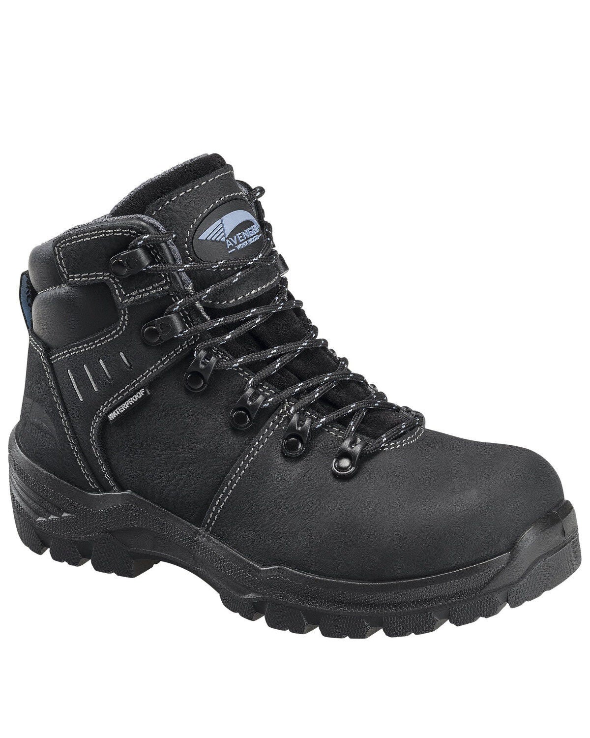 Avenger Women's Foundation Waterproof Work Boots - Composite Toe, Black, hi-res