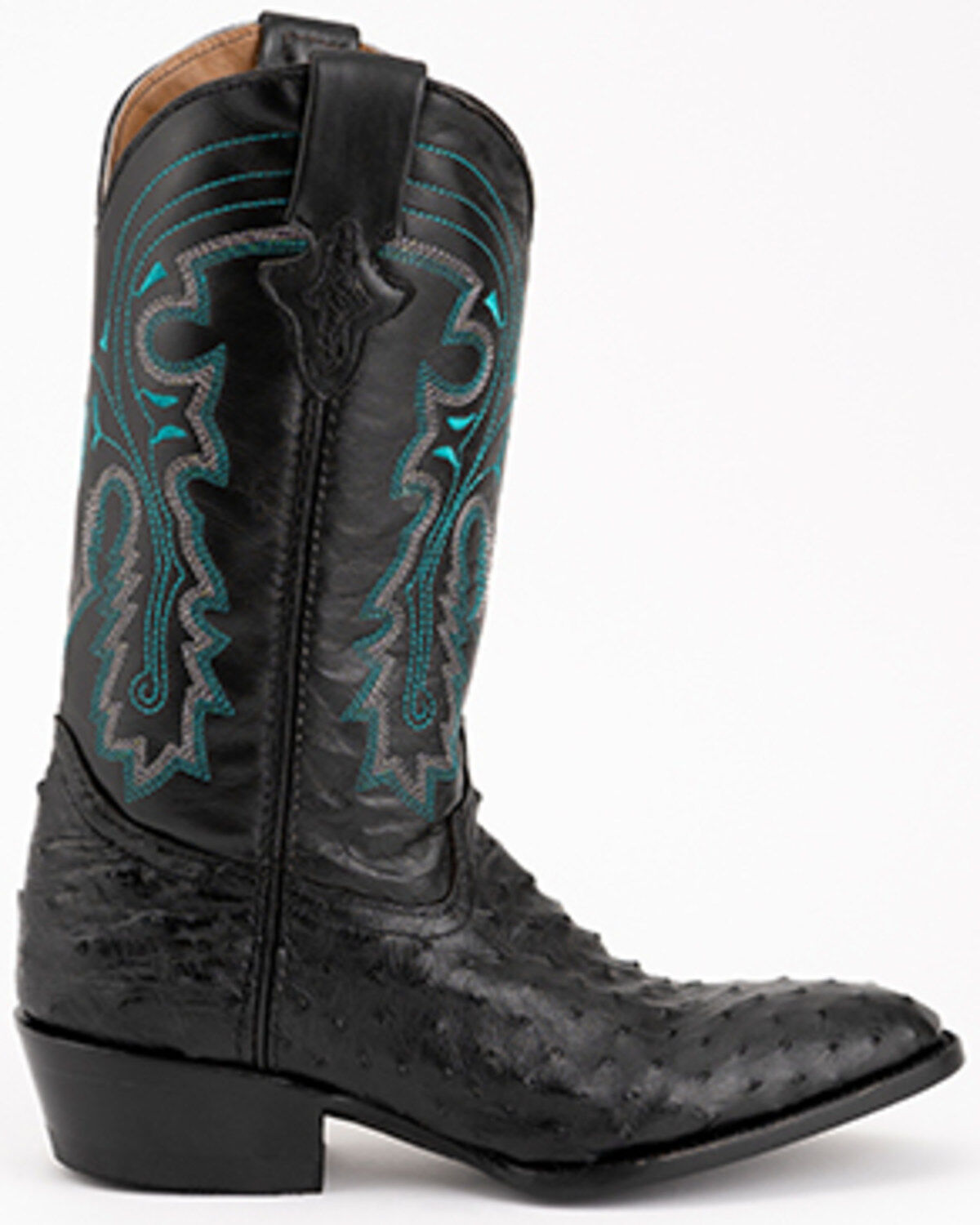 Image #2 - Ferrini Men's Colt Exotic Full-Quill Ostrich Western Boots - Round Toe, Black, hi-res