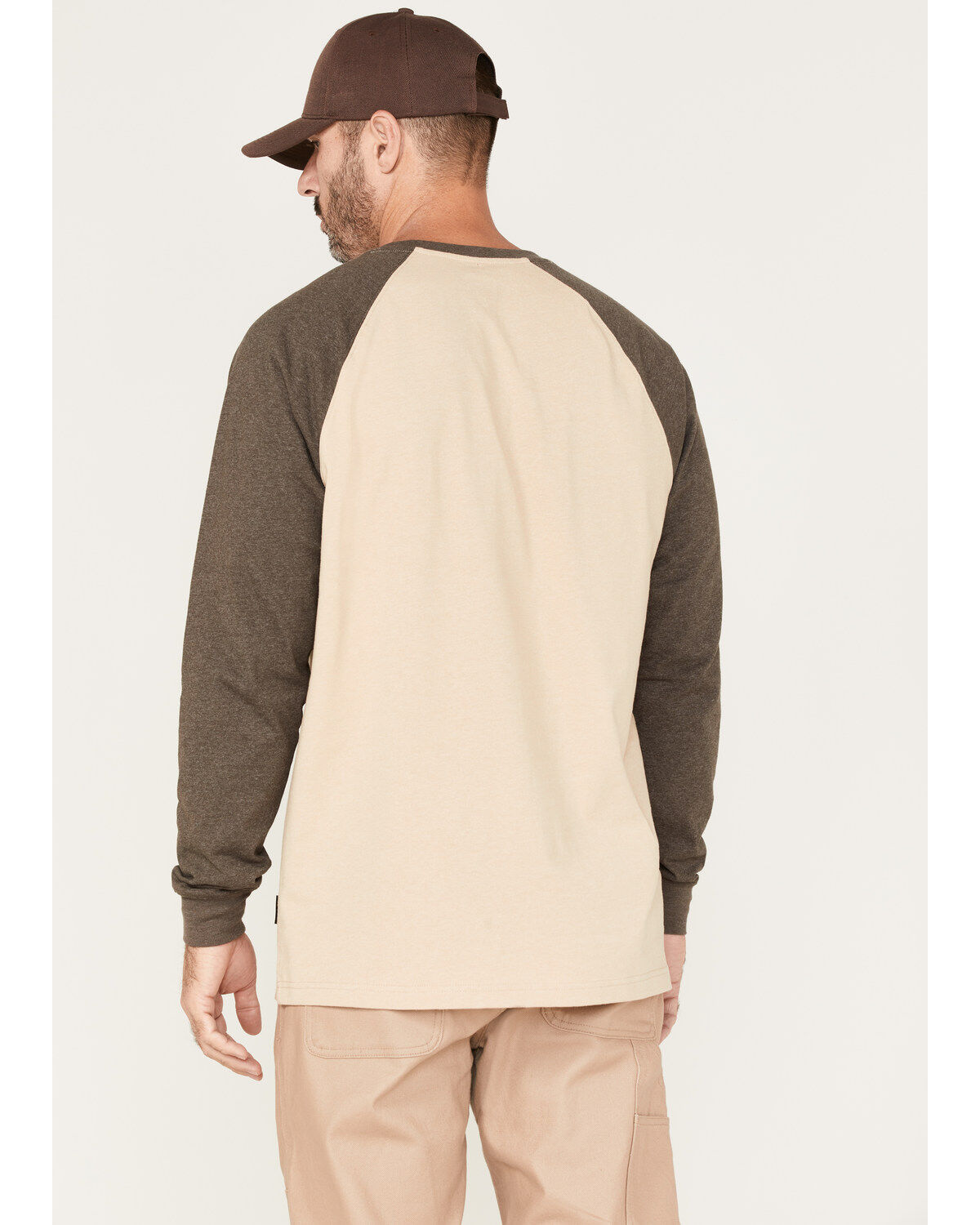 Image #4 - Hawx Men's Raglan Work T-Shirt, Brown, hi-res