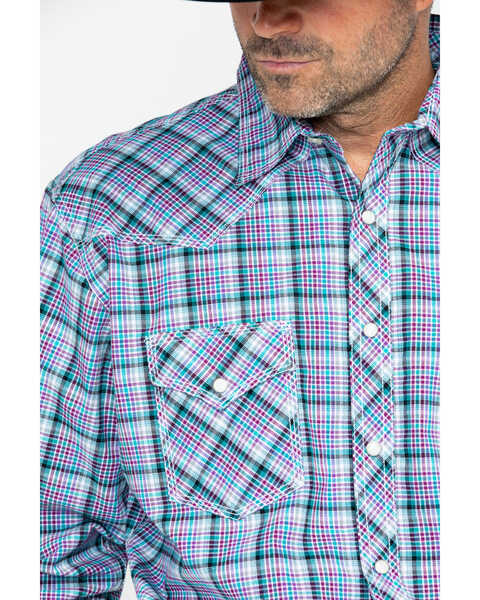 Image #3 - Wrangler 20X Men's Competition Advanced Comfort Long Sleeve Snap Western Shirt , Purple, hi-res