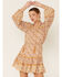 Image #1 - Miss Me Women's Ditsy Floral Long Sleeve Peasant Mini Dress, , hi-res