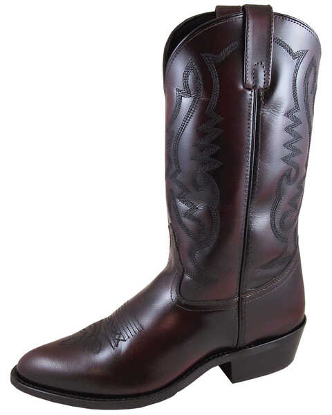 Smoky Mountain Men's Denver Cherry Western Boots - Medium Toe, Black Cherry, hi-res
