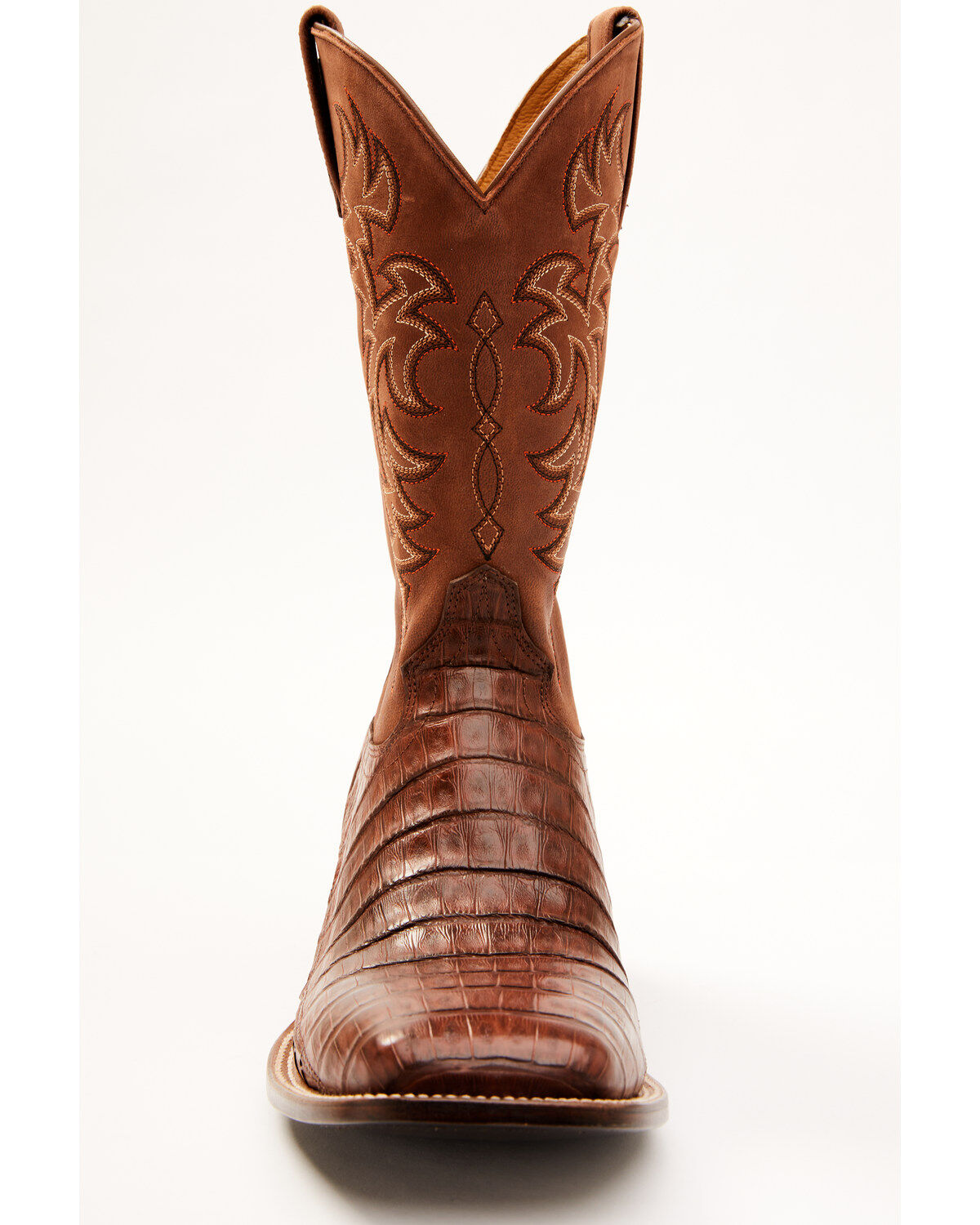mens square toe alligator boots