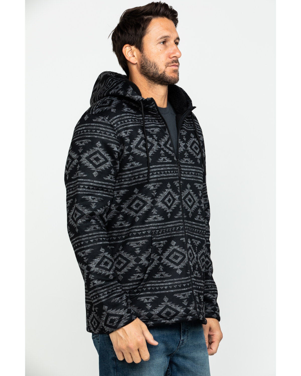 mens aztec fleece jacket