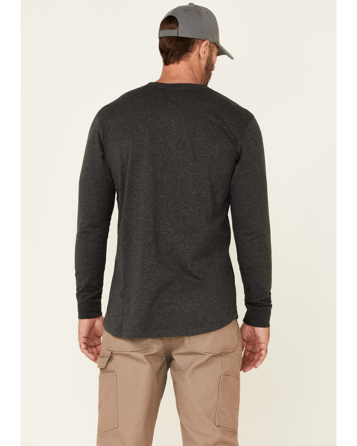 Image #4 - Hawx Men's Pocket Henley Original Long Sleeve Work T-Shirt , , hi-res