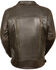Image #3 - Milwaukee Leather Men's Brown Utility Pocket MC Jacket - Big 3X , Brown, hi-res