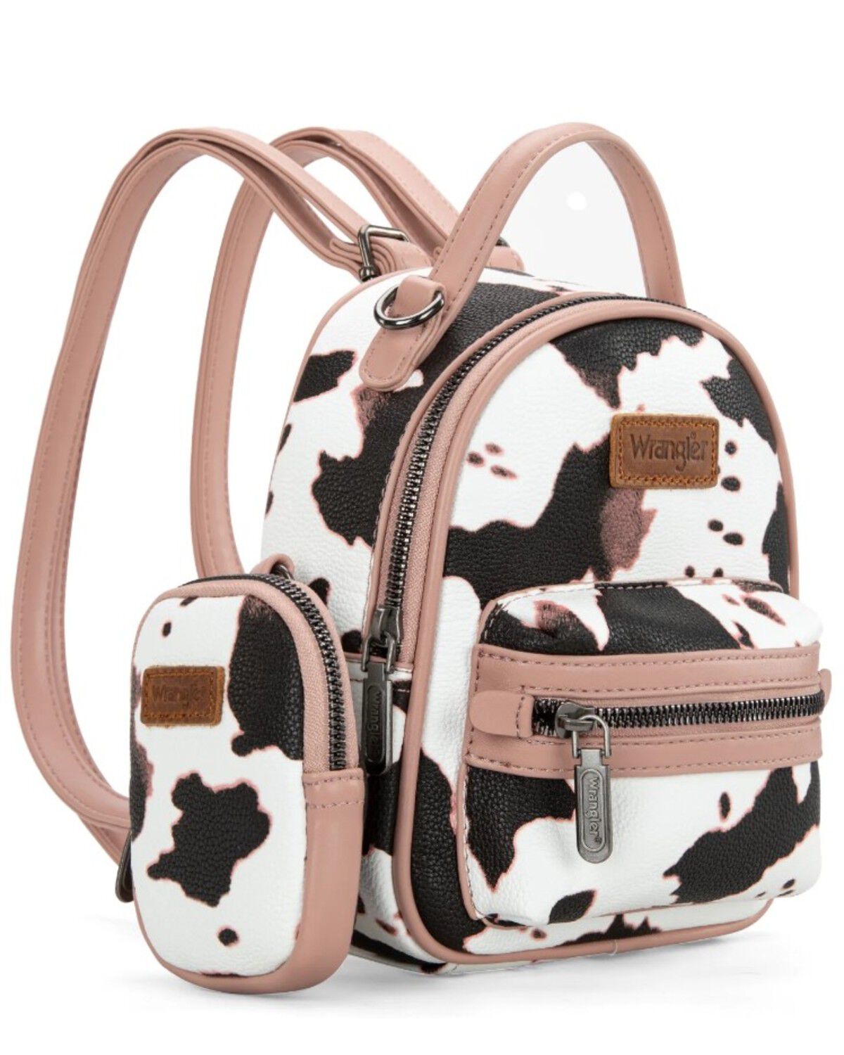 Image #3 - Wrangler Women's Cow Print Mini Backpack, Pink, hi-res