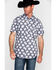 Image #1 - Rock & Roll Denim Men's Crinkle Washed Palm Print Short Sleeve Western Shirt , Grey, hi-res