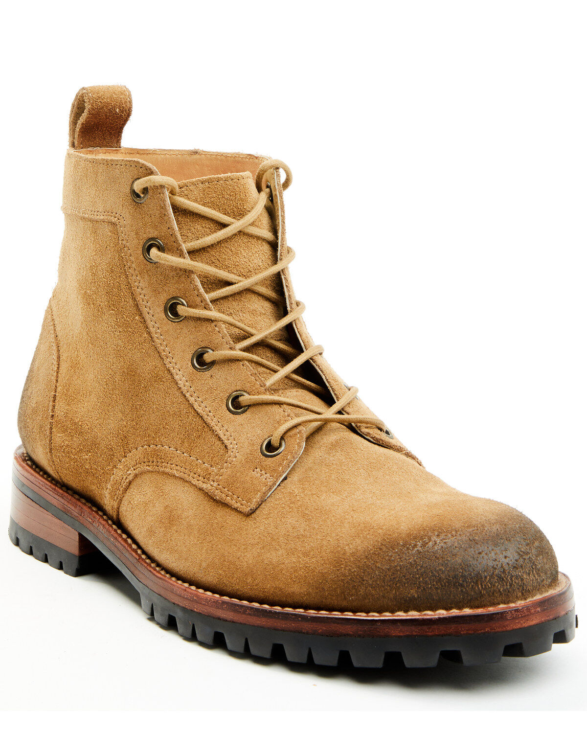 Brothers and Sons Men's Countryman Suede Casual Boots - Round Toe, Tan, hi-res