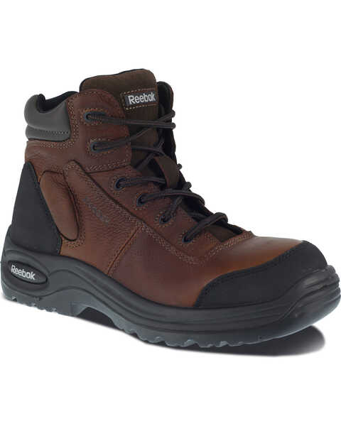 Image #1 - Reebok Men's Trainex 6" Lace-Up Work Boots - Composite Toe, Brown, hi-res