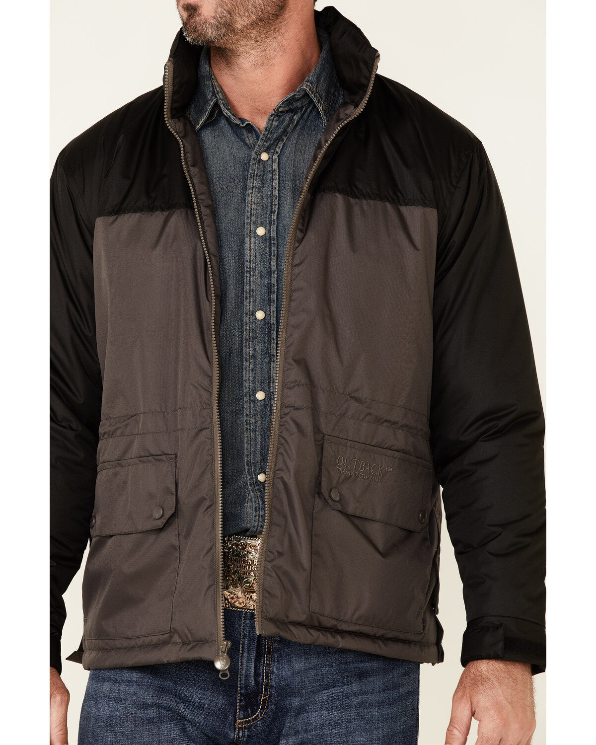 Image #3 - Outback Trading Co Men's Jericho Jacket, Charcoal, hi-res