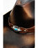 Shyanne Women's Bronco Concho Western Burnished Straw Hat, Dark Brown, hi-res