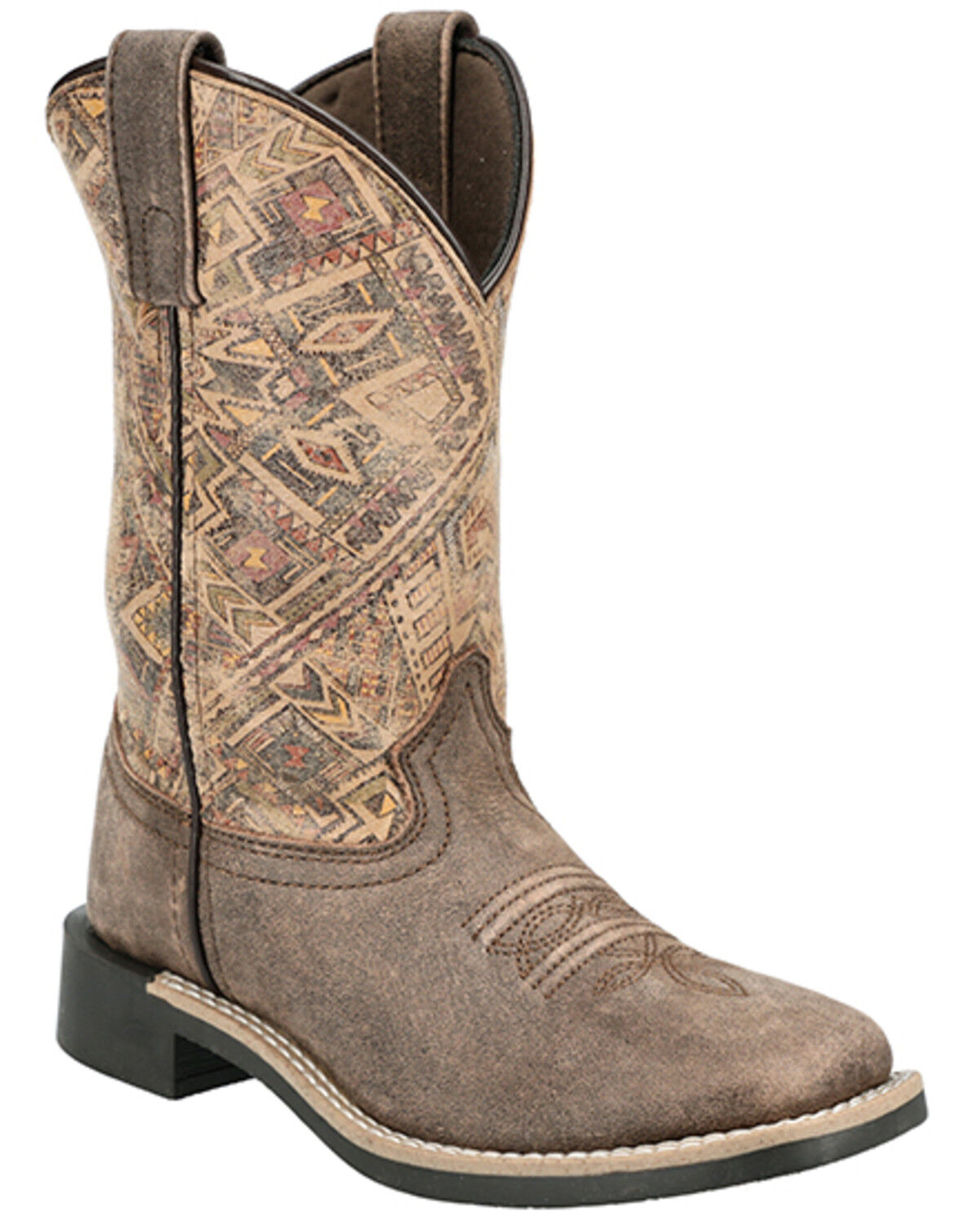 Image #1 - Smoky Mountain Little Boys' Oasis Performance Western Boots - Broad Square Toe, Chocolate, hi-res