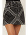 Shyanne Women's Mr. A-Line Bandana Print Denim Mini Skirt, Black, hi-res