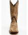 Image #4 - Dan Post Women's 12" Faux Python Western Boots - Broad Square Toe, Honey, hi-res