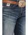 Cinch Men's White Label Dark Wash Relaxed Straight Performance Jeans, Indigo, hi-res