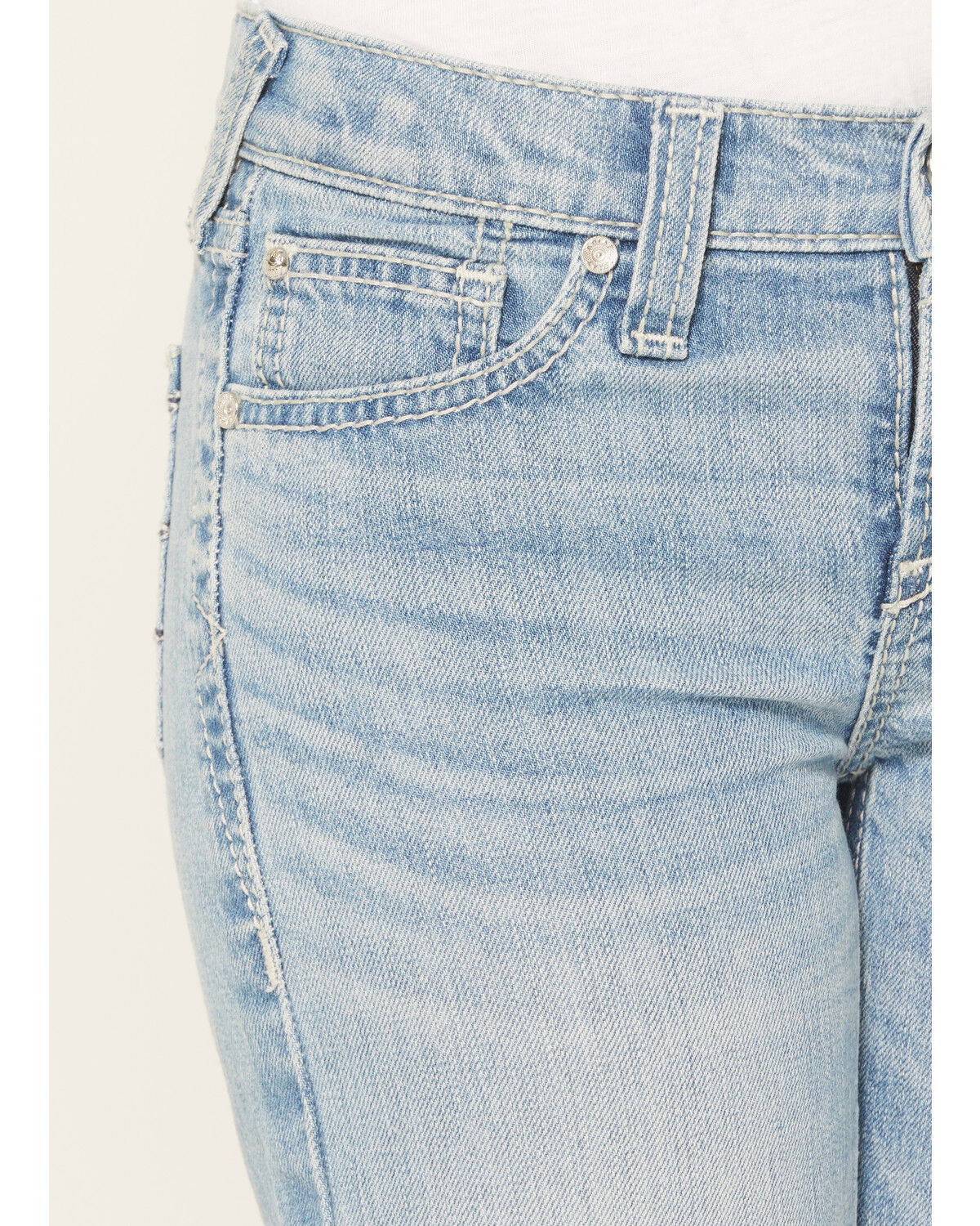 Image #2 - Ariat Girls' Aisha Light Wash Bootcut Denim Jeans, Light Wash, hi-res