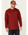 Image #1 - Hawx Men's FR Logo Graphic Long Sleeve Work T-Shirt , Red, hi-res