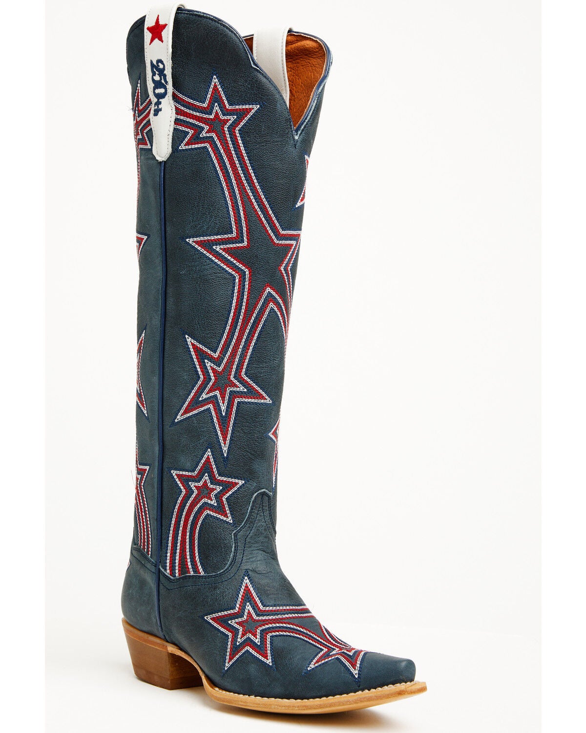 Dan Post Women's America 250 Tall Western Boots - Snip Toe, Blue, hi-res