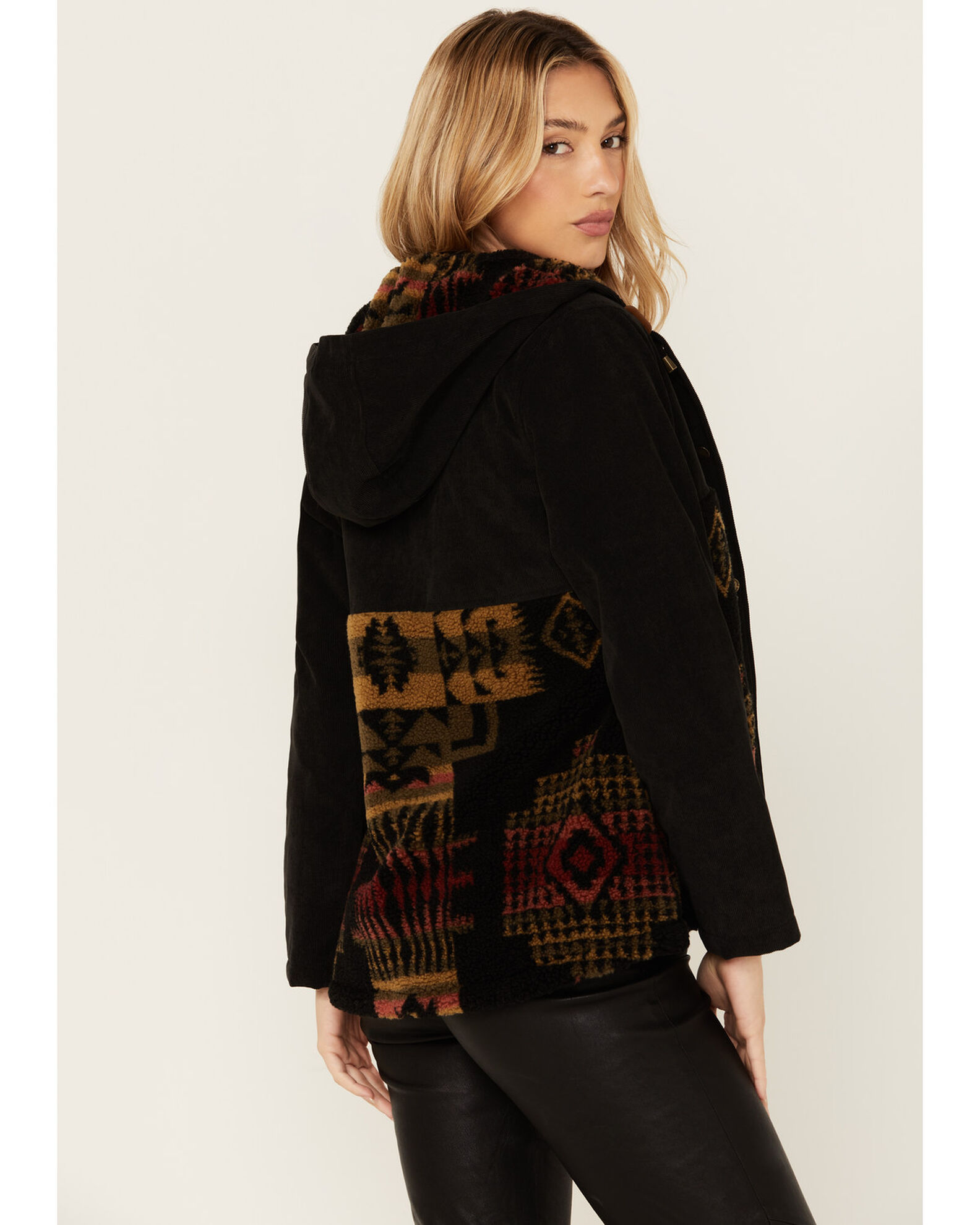 Pendleton Women s Blanca Corduroy Berber Hooded Fleece Jacket Boot Barn