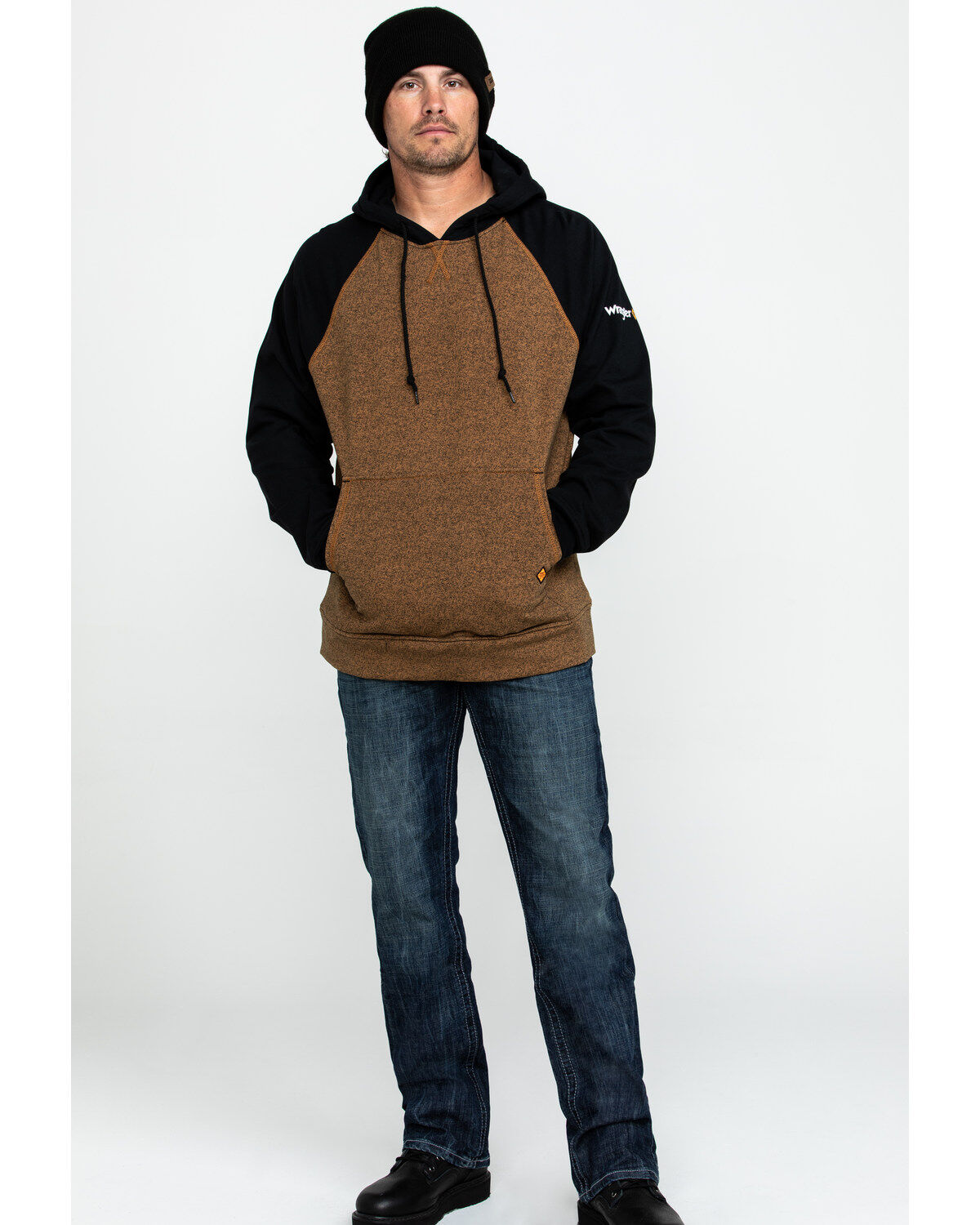 Image #6 - Wrangler Men's FR Contrast Hooded Work Sweatshirt, , hi-res