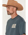 Image #3 - Ariat Men's Apex Freedom Eagle Short Sleeve Boxy Graphic T-Shirt, Slate, hi-res