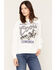 Image #1 - Coors Women's Rhinestone Logo Crew Neck Sweatshirt, White, hi-res