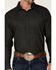 Stetson Men's Solid Black Brushed Twill Snap Western Flannel Shirt , Black, hi-res