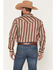 Image #4 - Gibson Trading Co Men's Cruise Control Stripe Print Long Sleeve Snap Western Shirt, Brown, hi-res