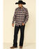 Image #3 - Cody James Men's High Plains Dobby Plaid Long Sleeve Western Flannel Shirt , , hi-res
