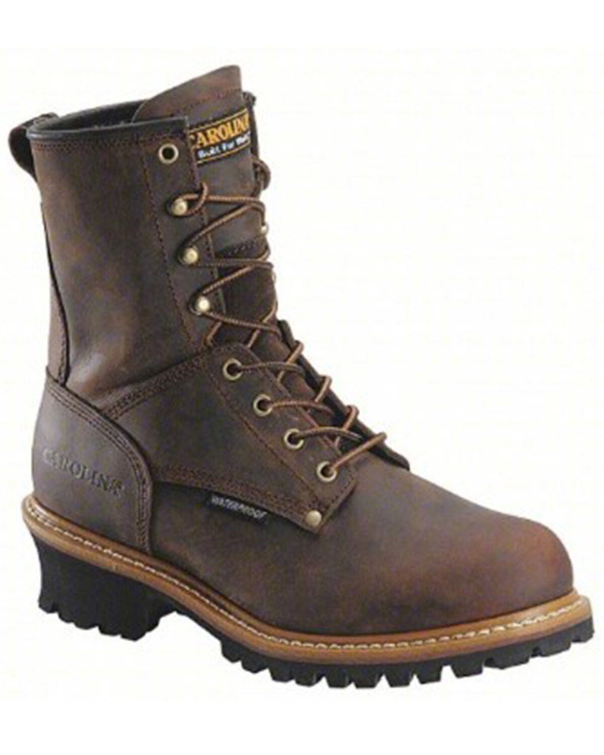 Carolina Men's Logger 8" Steel Toe Work Boots, Brown, hi-res