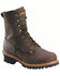 Image #1 - Carolina Men's Logger 8" Steel Toe Work Boots, Brown, hi-res