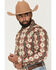 Image #2 - Cody James Men's Thatcher Southwestern Print Long Sleeve Snap Western Shirt, Rust Copper, hi-res