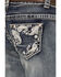 Image #2 - Shyanne Girls' Medium Wash Faded Paisley Pocket Stretch Bootcut Jeans, Blue, hi-res