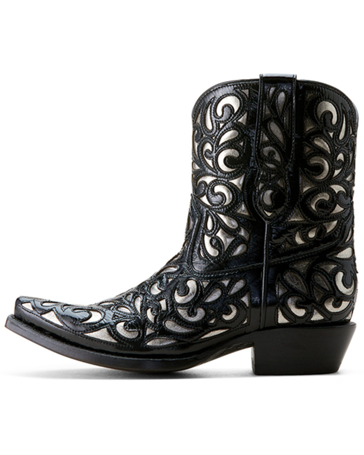 Image #2 - Ariat Women's Valentina Outlay Western Booties - Snip Toe, Black, hi-res